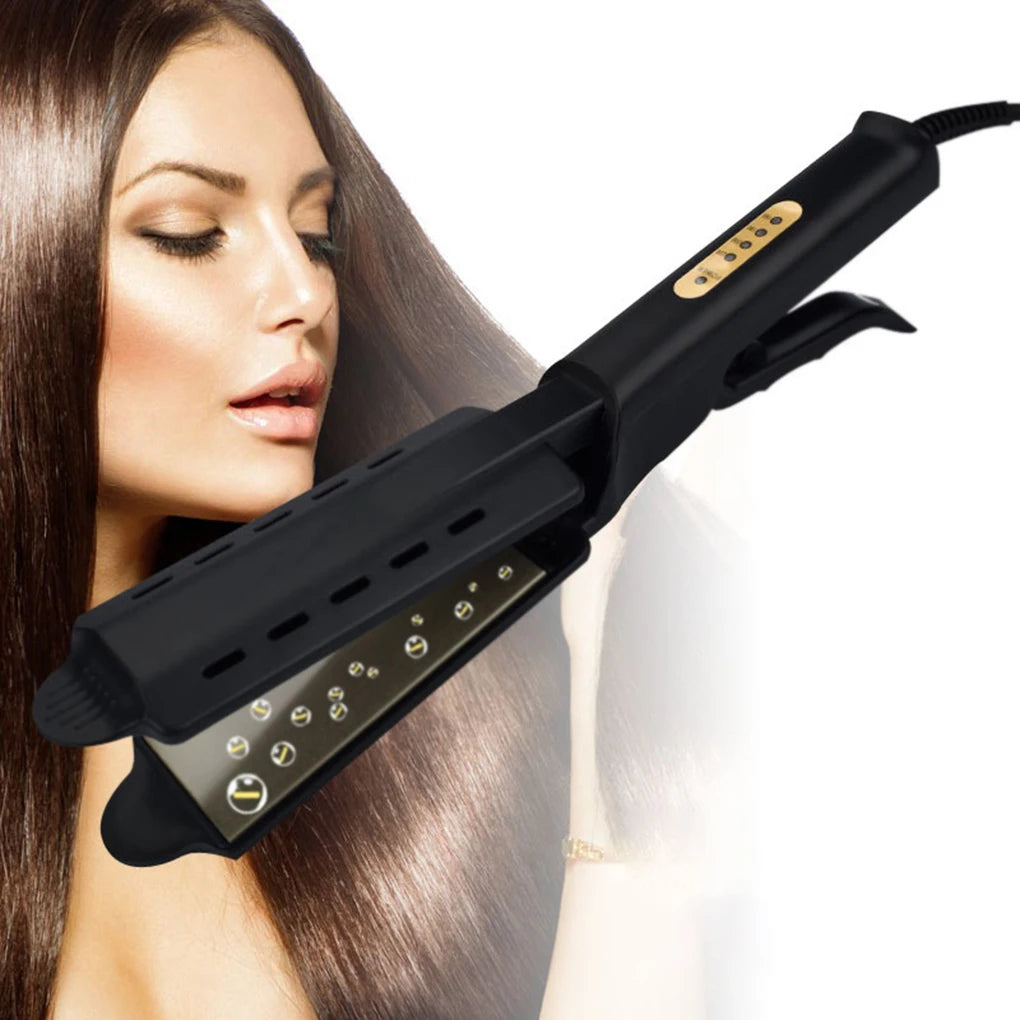 Hair Straightener Four-Gear Temperature Adjustment Ceramic Tourmaline Ionic Flat Iron Hair Straightener for Women Widen Panel