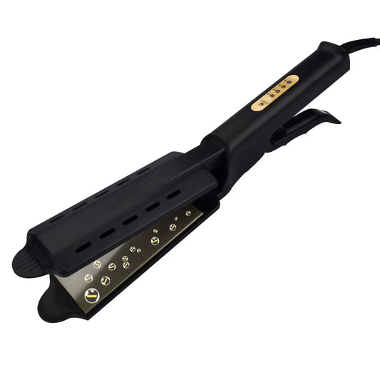 Hair Straightener Four-Gear Temperature Adjustment Ceramic Tourmaline Ionic Flat Iron Hair Straightener for Women Widen Panel